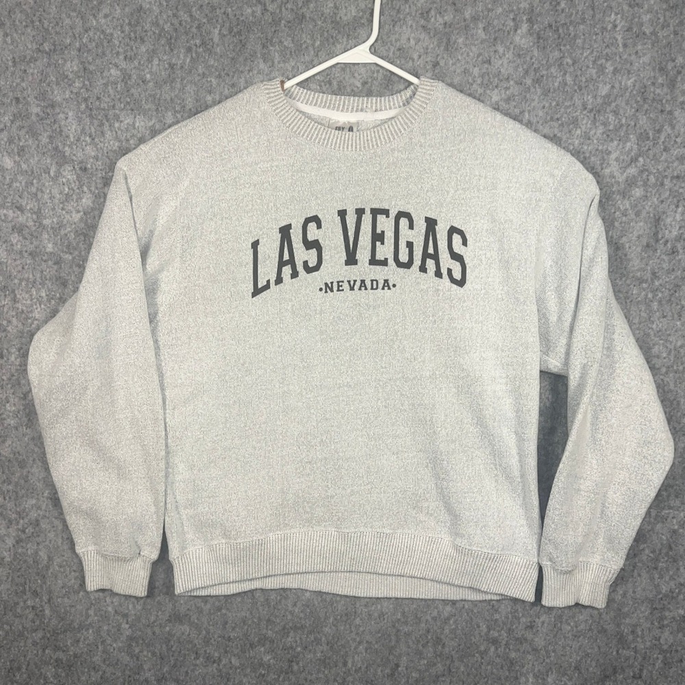 ESY Surf Co Las Vegas Nevada Graphic Sweatshirt Men's 2XL Heather Gray Crewneck